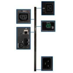 3.2-3.8kW Single-Phase Switched PDU, 200-240V (20-C13 & 4-C19), C20/L6-20P Cable, 0U Vertical, 70 in., TAA